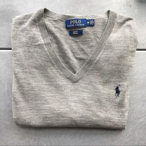 Pima Cotton V-Neck Slim Stretch Sweater